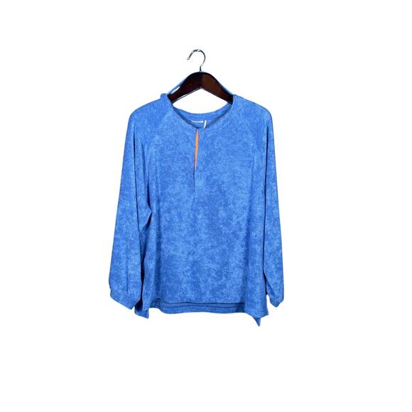Urban Outfitters Out from Under Shirt Womens Medium Blue Terry Oversized LS - Picture 1 of 4